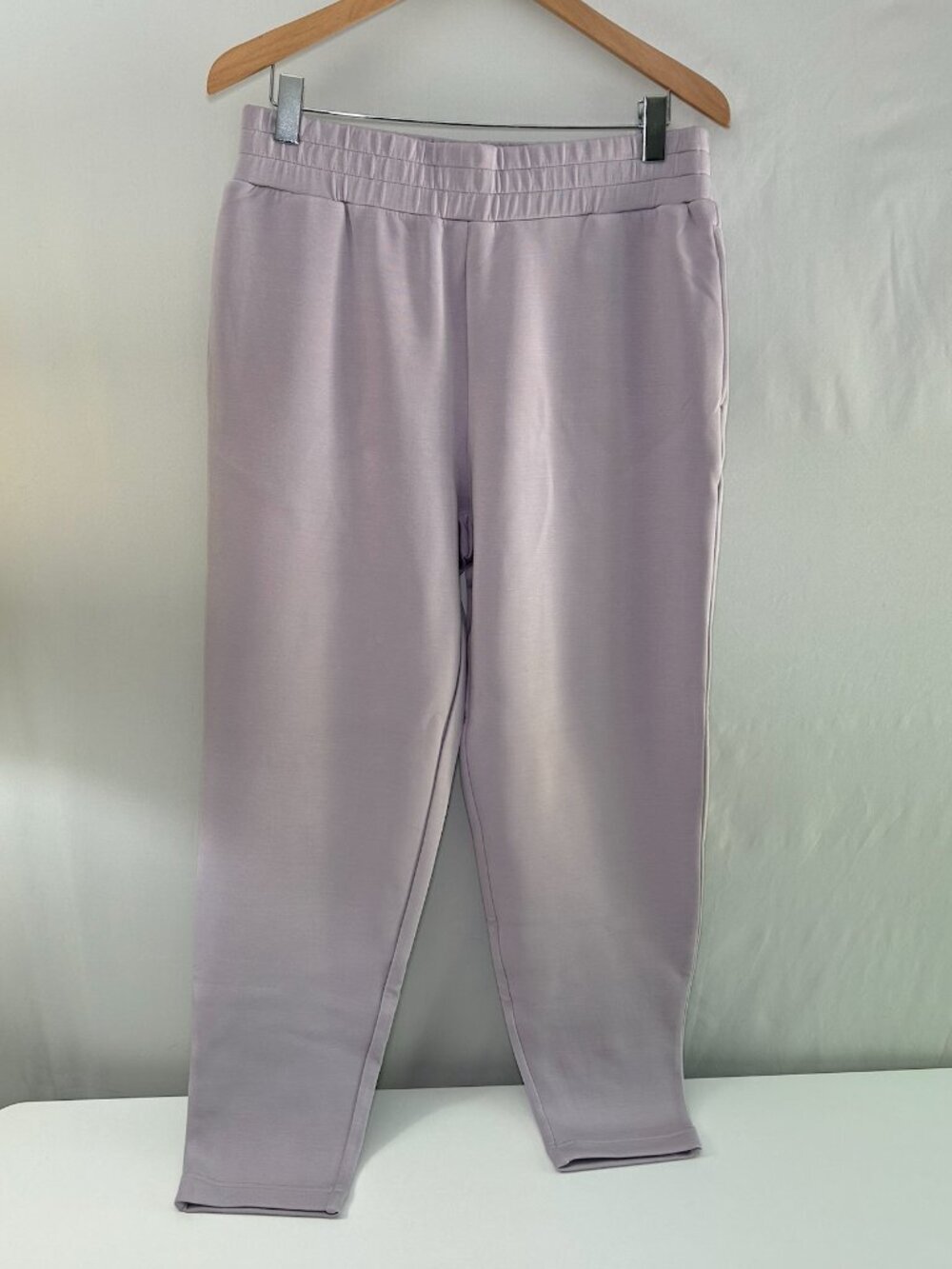 NWT Varley The Slim Pant 25" – Raindrops Purple | Size Large | DoubleSoft®
